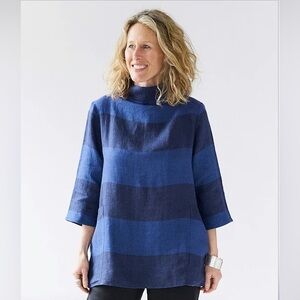 South Street Linen Striped Top